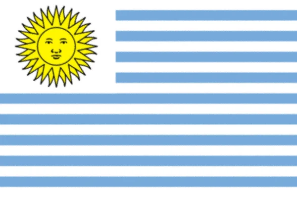 Bandeira Uruguai 1828 1830 — Fotografia de Stock