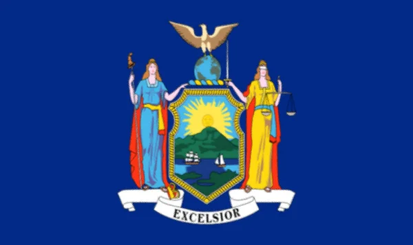 Vlajka Státu New York Usa — Stock fotografie