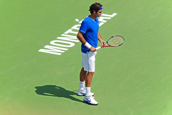 Montreal Αυγούστου Roger Federer Στο Γήπεδο Του Μόντρεαλ Rogers Cup — Φωτογραφία Αρχείου