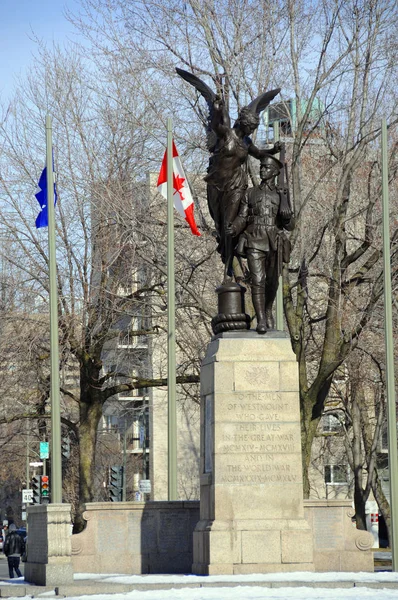 Montreal Canada 2020 Westmount Wars Memoriais Eram Muito Diferentes Época — Fotografia de Stock