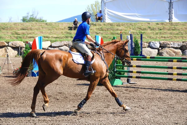 Bromont Canada Juillet Cavalier Inconnu Cheval 2011 Bromont International Juillet — Photo