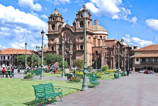 プラザ アルマス Plaza Armas ラテンアメリカの多くの都市にある広場の名称である メキシコではEl Zcaloと呼ばれ 中央アメリカではParque Central Central — ストック写真