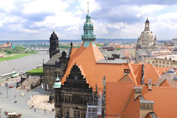 Buildings Dresden Capital Cityof Free State Saxony Germany Situated Valley — Stock Photo, Image