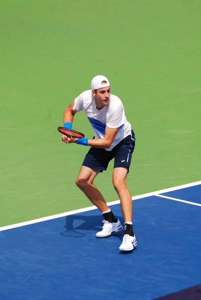Montreal August John Isner Usa His Second Win Marcos Baghdatis — 图库照片