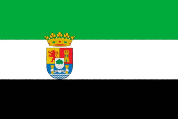 Vlag Van Extremadura Spanje — Stockfoto