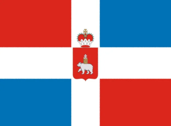 Perm Krai Oroszország Zászlaja — Stock Fotó