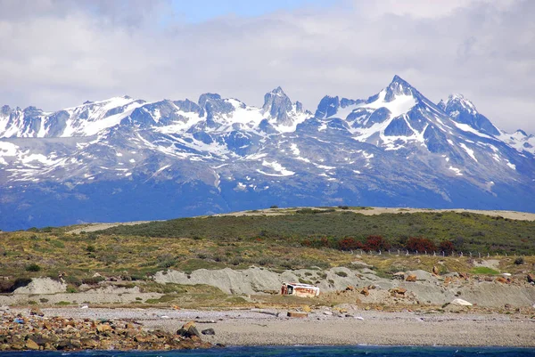 Canal Beagle Desarrolla Entre Varias Islas Norte Encuentra Isla Grande —  Fotos de Stock