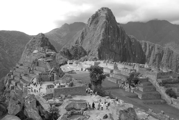 Machu Picchu Eller Machu Pikchu Quechua Machu Gammal Gammal Person — Stockfoto