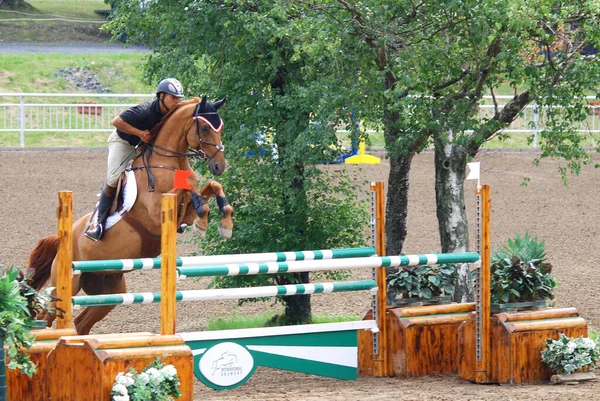 Bromont Kanada Juli Unbekannter Reiter Auf Einem Pferd Während Des — Stockfoto