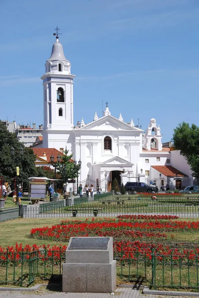 Церква Recoleta Присвячена Нуестра Сеора Дель Пілар Прикріпленим Кладовищем Буенос — стокове фото