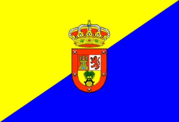 Прапор Великої Канарії Іспанія — стокове фото