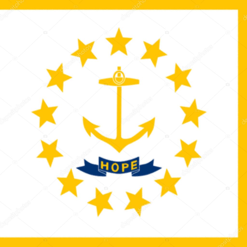 Flag of Rhode Island state, USA