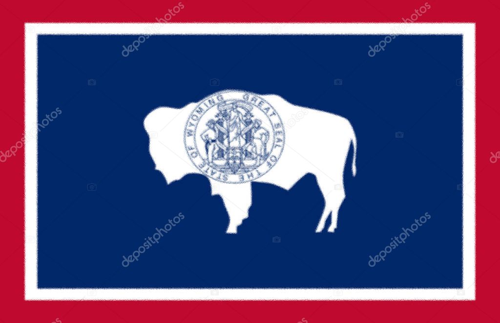Flag of Wyoming state, USA