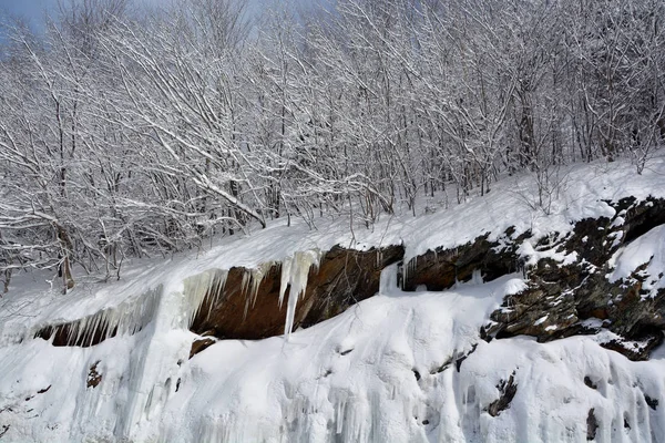 Winter Landscape Sutton Mountain Eastern Township Quebec Canada — Stock Photo, Image