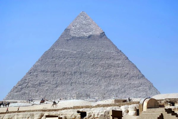 Velká Pyramida Gíze Známá Také Jako Pyramida Chufu Nebo Pyramida — Stock fotografie