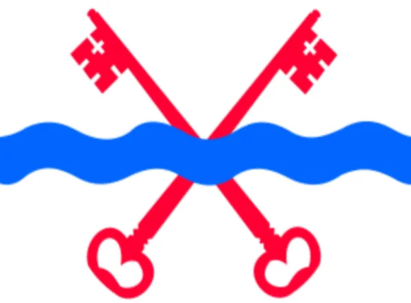 Flagga Leiderdorp Bakgrund Struktur — Stockfoto