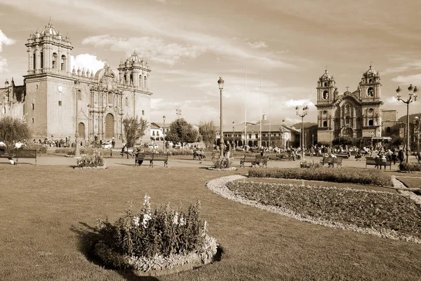 Куско Перу Нов Кафедральный Собор Успения Богородицы Является Материнской Церковью — стоковое фото