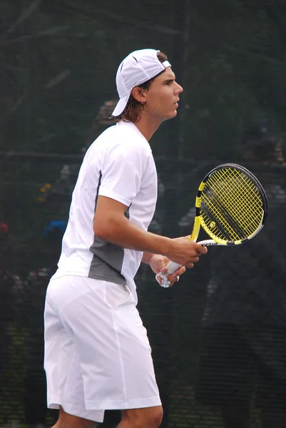 Montreal Agosto Rafael Nadal Cancha Entrenamiento Montreal Rogers Cup Agosto — Foto de Stock