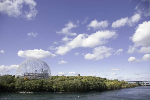 Montreal Quebec Canada 2010 Autunno Cupola Geodetica Chiamata Montreal Biosphere — Foto Stock