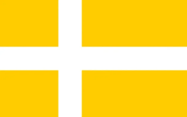 斯德哥尔摩天主教大教堂的旗帜 — 图库照片