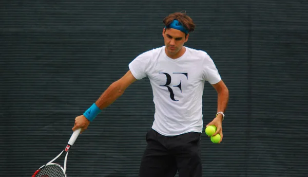 Montreal August Roger Federer Domstol Montreal Rogers Cup Den Augusti — Stockfoto