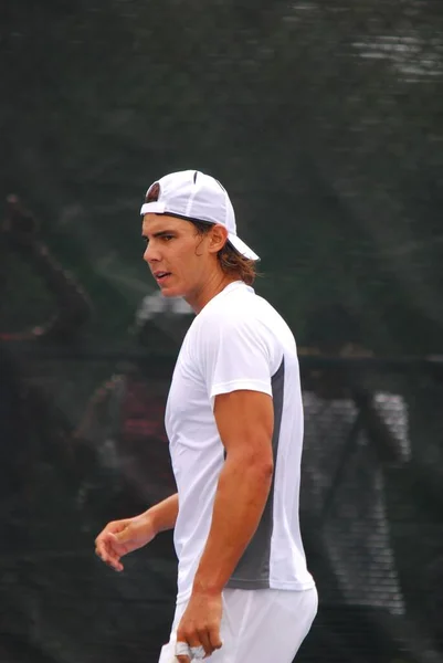 Montreal Agosto Raphael Nadal Quadra Treinamento Montreal Rogers Cup Agosto — Fotografia de Stock