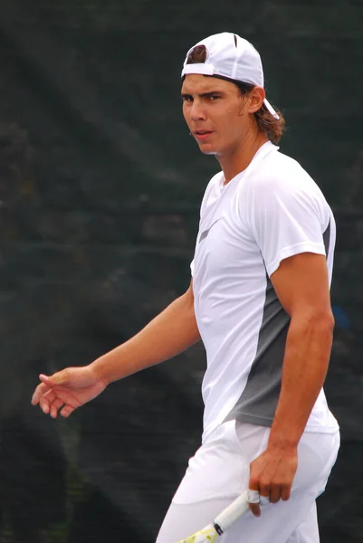 Montreal Agosto Raphael Nadal Sul Campo Allenamento Della Montreal Rogers — Foto Stock