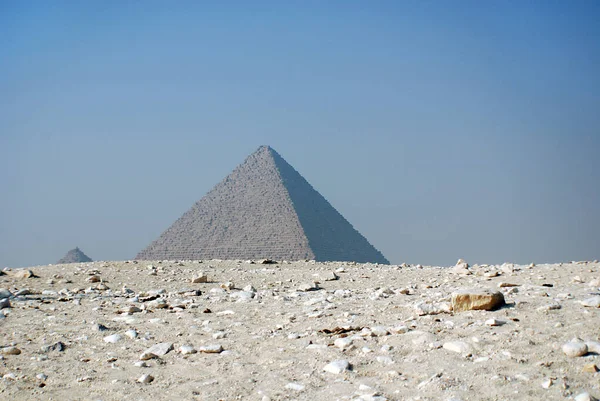 Grande Pirâmide Gizé Também Conhecida Como Pirâmide Khufu Pirâmide Cheops — Fotografia de Stock