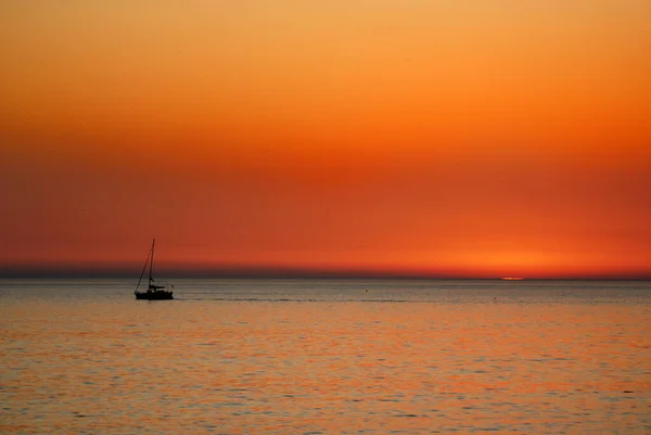 Pôr Sol Sobre Oceano Perto Cidade Cabo África Sul — Fotografia de Stock