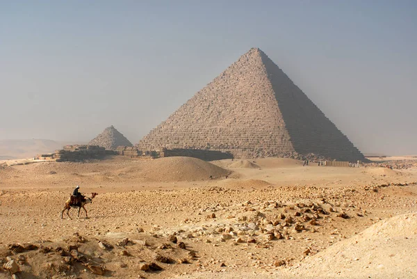 Grande Pirâmide Gizé Também Conhecida Como Pirâmide Khufu Pirâmide Cheops — Fotografia de Stock