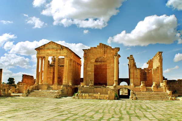 Douga Tunisia 2017 Dougga Veya Thugga Kuzey Tunus Unesco Nun — Stok fotoğraf