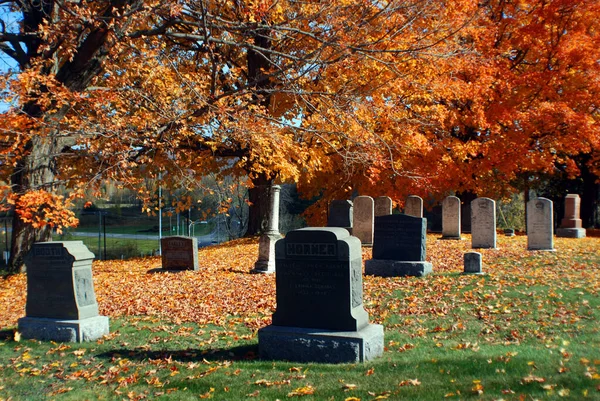 Montreal Canada Octubre 2015 Tumbas Cementerio Notre Dame Des Neiges —  Fotos de Stock