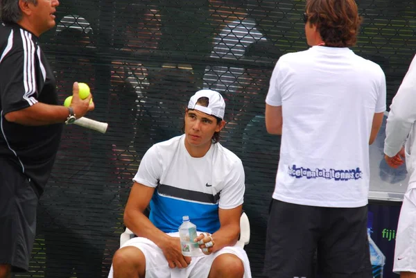 Montréal Août Raphael Nadal Sur Terrain Entraînement Coupe Rogers Montréal — Photo