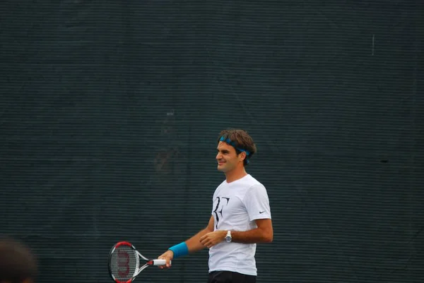 Montreal August Roger Federer Aan Het Hof Van Montreal Rogers — Stockfoto