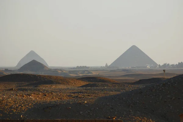 Великая Пирамида Гизы Известная Пирамида Хуфу Пирамида Хеопса Является Старейшей — стоковое фото