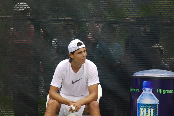 Montreal Augusti Raphael Nadal Träningsbana Montreal Rogers Cup Den Augusti — Stockfoto