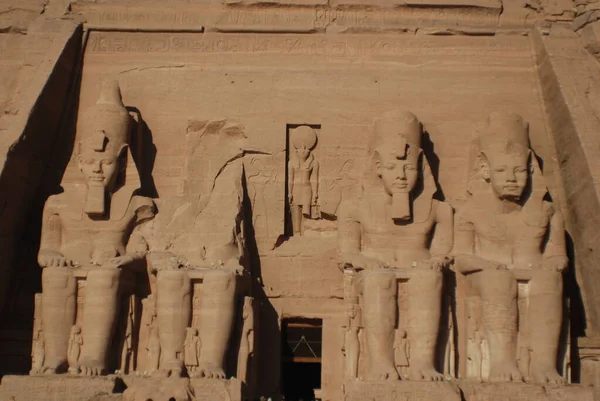 Abu Simbel 2008 Abu Simbel Chrámy Jsou Dva Masivní Skalní — Stock fotografie