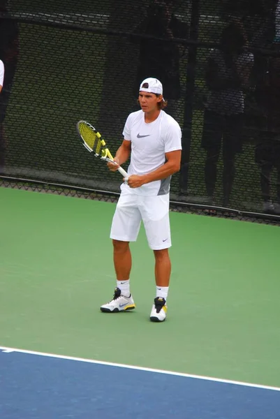 Montreal Srpna 2011 Montrealu Kanada Raphael Nadal Tréninkovém Kurtu Montreal — Stock fotografie