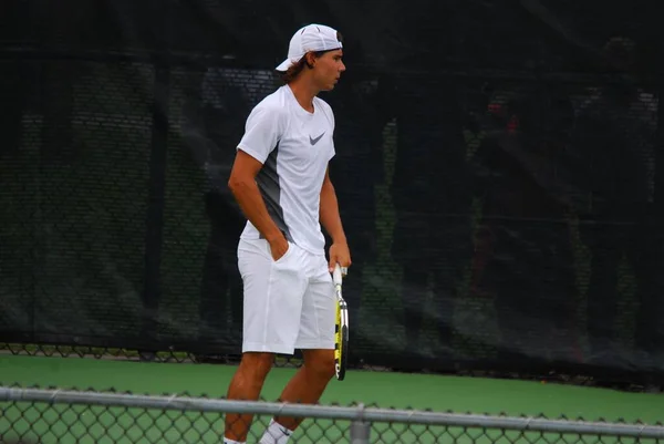 Montreal Agosto Raphael Nadal Quadra Treinamento Montreal Rogers Cup Agosto — Fotografia de Stock