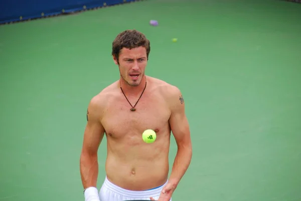 Montreal August Marat Safin Ohne Hemd Auf Dem Court Des — Stockfoto