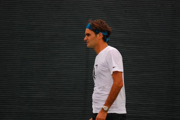 Montreal August Roger Federer Domstol Montreal Rogers Cup Den Augusti — Stockfoto