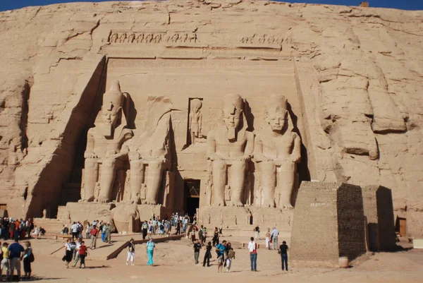 Abu Simbel Tempel Van Koning Ramses Een Meesterwerk Van Faraonische — Stockfoto