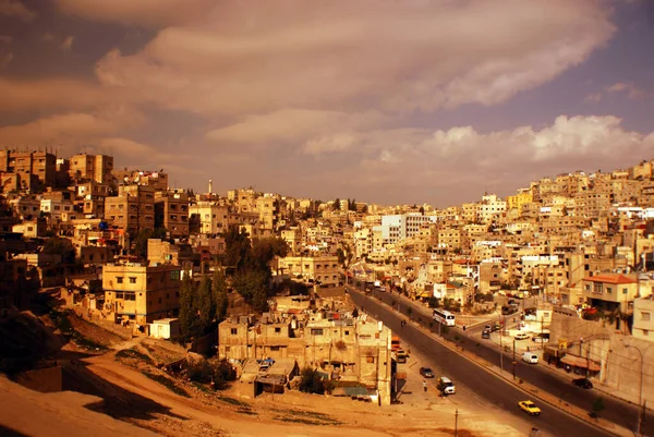 Amman Capitale Più Grande Città Della Giordania Centro Politico Culturale — Foto Stock