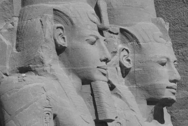 Абу Симбел Короля Рамзеса Шедевр Фараонского Искусства Зданий Древнем Египте — стоковое фото