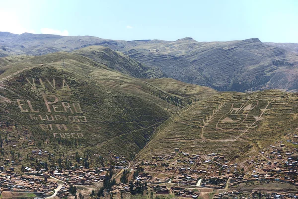 Uitzicht Stad Van Heilige Vallei Van Inca Peru — Stockfoto