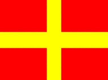 Messina bayrağı, Sicilya, İtalya. Vektör Biçimi