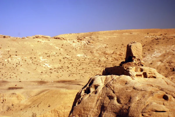 Пейзаж Пустыни Вокруг Петра Иордания — стоковое фото