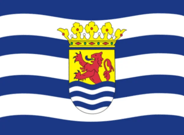 Bandeira Zeeland Uma Província Holanda Textura Fundo — Fotografia de Stock