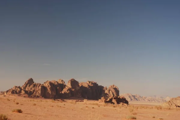 Panoramablick Auf Die Landschaft Der Wüste Jordaniens Nahe Der Antiken — Stockfoto