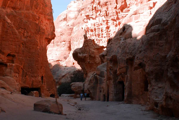 Paisagem Montanha Petra Ruína Cidade Antiga Wadi Musa Jordânia Árabe — Fotografia de Stock